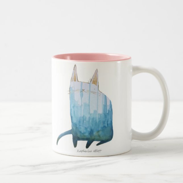Watercolor Kitty Mug | Edgar (Right)