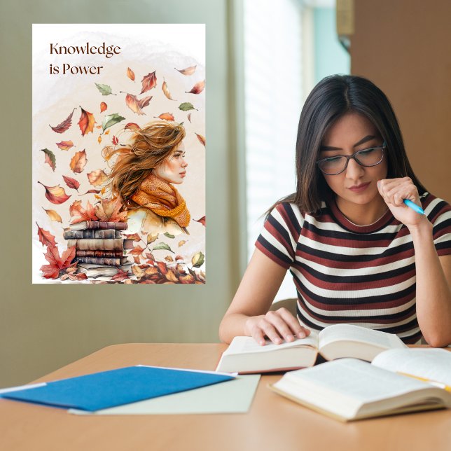 Watercolor Knowledge is Power Inspirational Poster (Creator Uploaded)