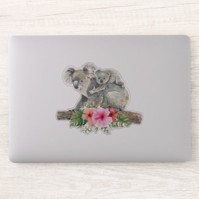 Watercolor Koala Bears Cute Mum & Baby (Computer)