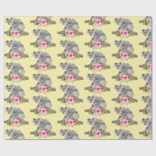 Watercolor Koala Bears Cute Mum & Baby Wrapping Paper