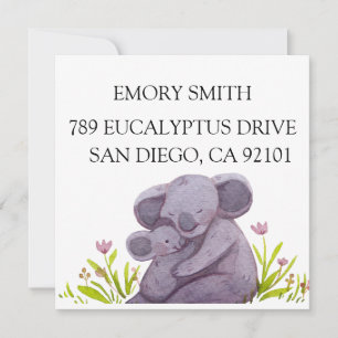 Watercolor Koala Family Thank You Card