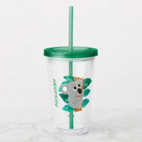 Watercolor Koala Kids Personalised Cute Green