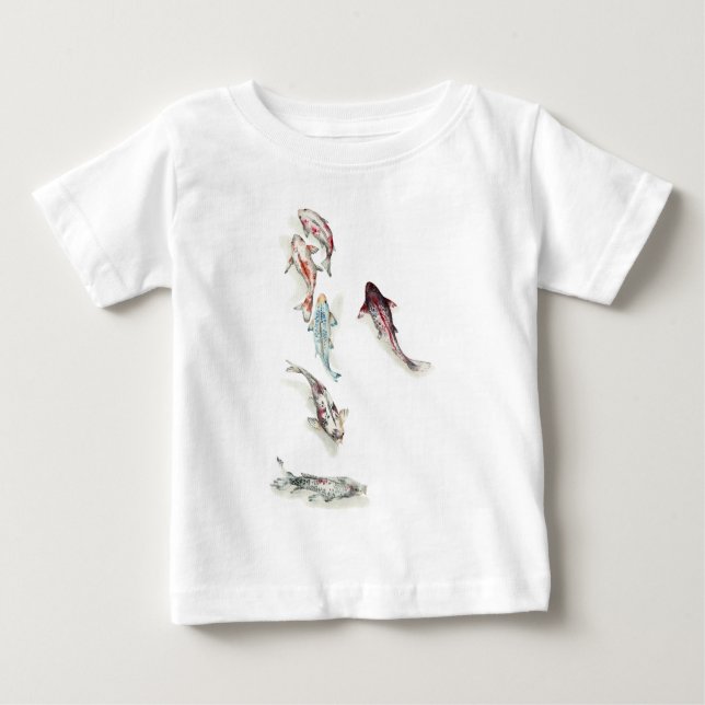 Watercolor Koi Fish Baby T-Shirt (Front)