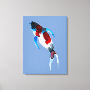 Watercolor koi fish canvas print