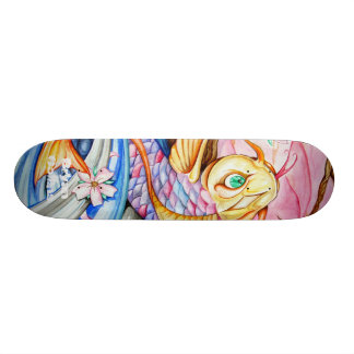 Watercolor Koi Fish Skateboard