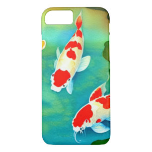 Watercolor Koi Fish Swimming in Pond iPhone 8/7 Case
