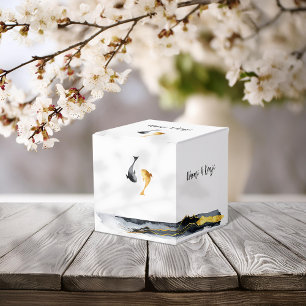 Watercolor Koi Fish Wedding Favour Box