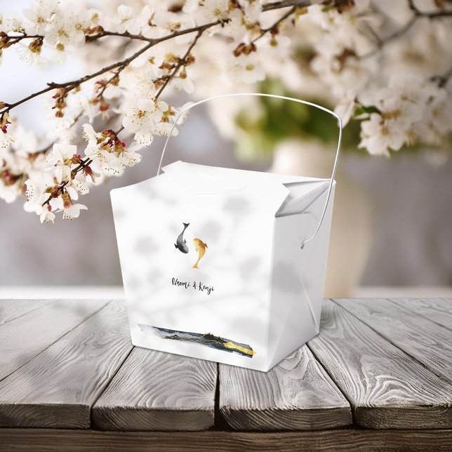 Watercolor Koi Fish Wedding Favour Box (Creator Uploaded)