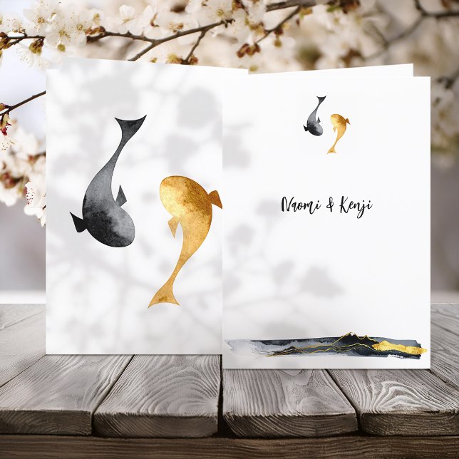 Watercolor Koi Fish Wedding Program (Creator Uploaded)