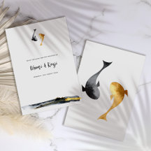 Watercolor Koi Fish Wedding