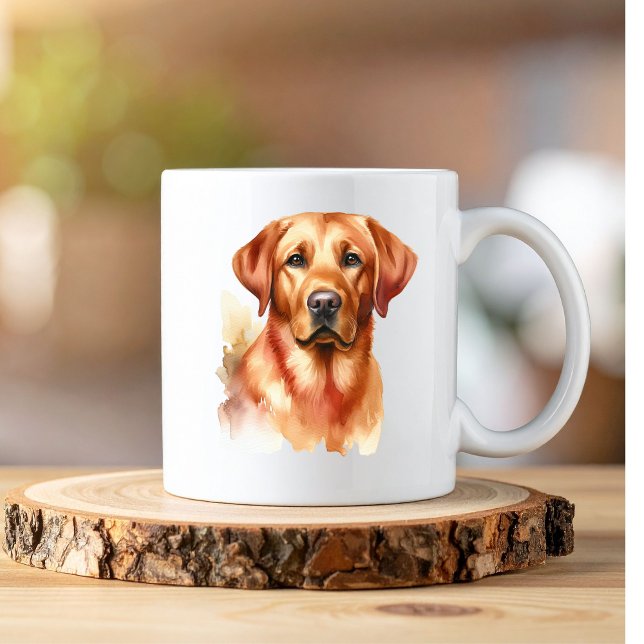 Watercolor Labrador Golden Personalise Large Coffee Mug (Add your own Text)