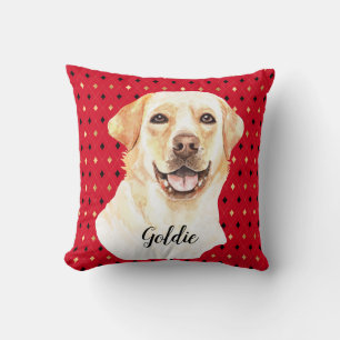 Watercolor Labrador Retriever Dog Personalised Cushion