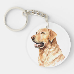 Watercolor Labrador Retriever Key Ring