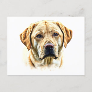 Watercolor Labrador Retriever  Postcard
