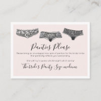 Watercolor Lace Lingerie Panty Game Bridal Shower