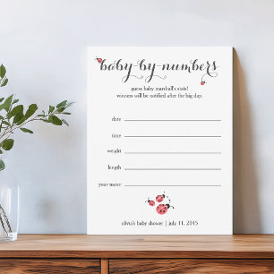 Watercolor Ladybug Baby Shower Guessing Game