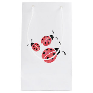 Watercolor Ladybug Gift Bag