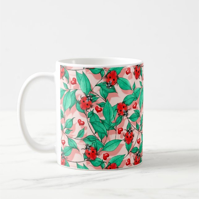 Watercolor Ladybug Mug (Left)