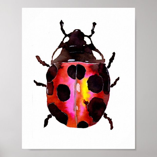 Watercolor Ladybug Poster (Front)