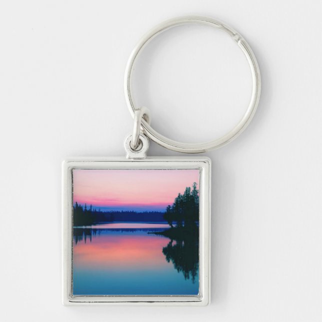 WATERCOLOR LAKE KEY RING (Front)