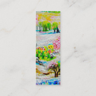 Watercolor Landscape 2 Bookmark  Mini Business Card