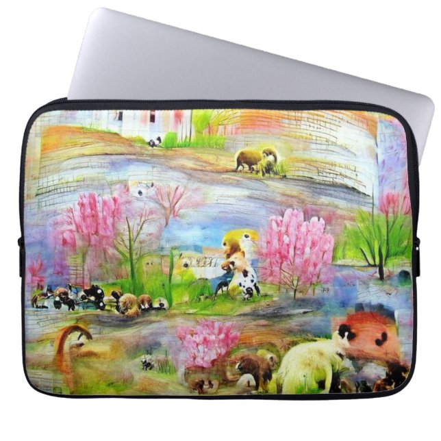 Watercolor Landscape  Laptop Sleeve (Front)