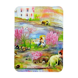 Watercolor Landscape Magnet