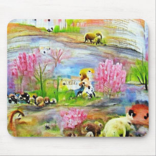Watercolor Landscape  Mouse Pad