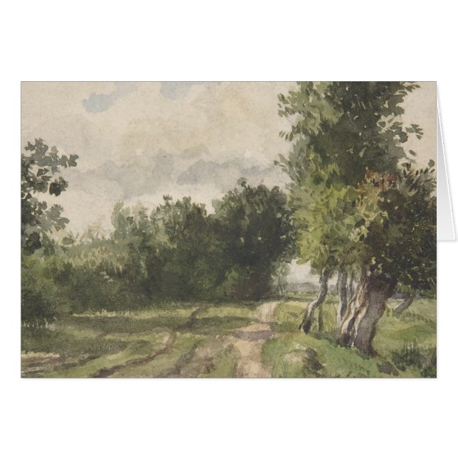 Watercolor Landscape of Path - Constant Troyon (Front Horizontal)