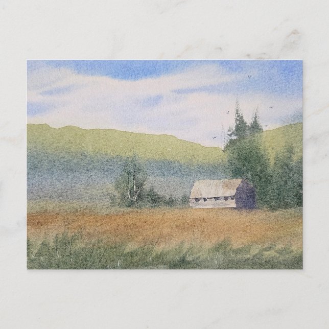 Watercolor Landscape Painting Postcard (Front)