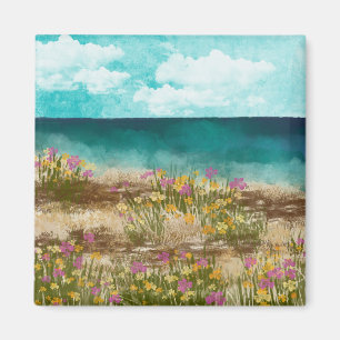 Watercolor Landscape Seaside Magnet