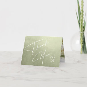 Watercolor Landscape Thank You Sage Green ID786 Card