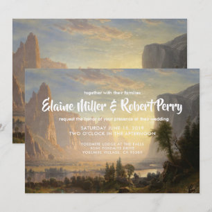 Watercolor Landscape Yosemite Wedding Invitation
