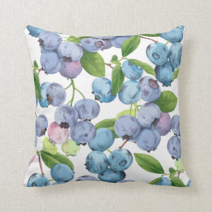 Watercolor Large Blueberry Cushion