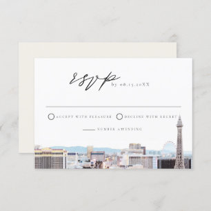 Watercolor Las Vegas Strip RSVP Card