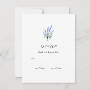Watercolor Lavender Bouquet RSVP Card