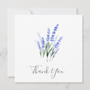 Watercolor Lavender Bouquet Thank You Card