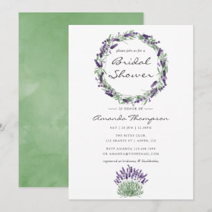 Watercolor Lavender Bridal Shower Invitation