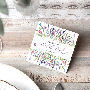 Watercolor Lavender Bridal Shower Napkins