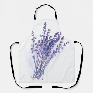Watercolor Lavender Bunch Spring Apron