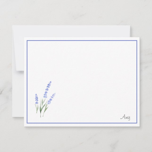 Watercolor Lavender Card (Front)