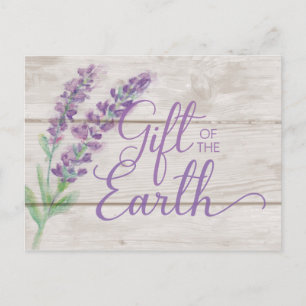 Watercolor Lavender Essential Oils Class Postcard