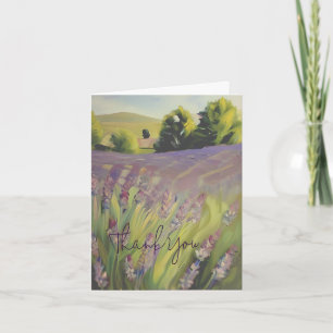 Watercolor lavender field customisable card