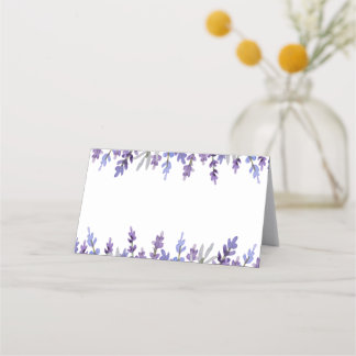 Watercolor Lavender Flower Place Card