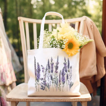 Watercolor Lavender Flowers