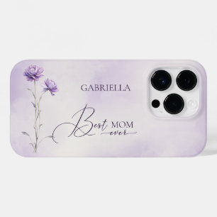 Watercolor Lavender Meadow Wildflower Best Mum Case-Mate iPhone 14 Pro Case