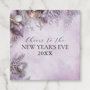 Watercolor lavender New Year's Eve Party Favour Tags