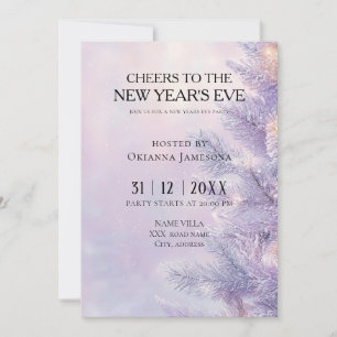 Watercolor lavender New Year's Eve Party  Invitation