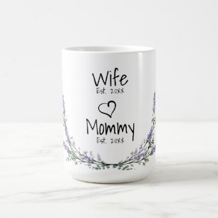 Watercolor lavender personalise Wife mummy Coffee Mug