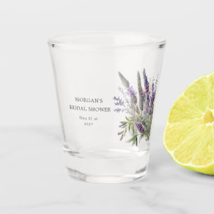 Watercolor Lavender Regal Bridal Shower Shot Glass
